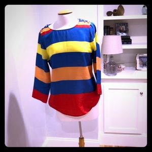 Multi-colored J Crew top